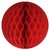Bolas de panal de abeja en papel seda rojo 30, 25 y 15 cms de diámetro.