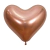 Globo Réflex en forma de Corazon Dorado Rosa. 6 Unidades