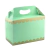 Caja de Cartón para Sorpresas - Verde Pastel con Bordes Dorados Mate