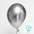 Globo R12 (28 cms) Reflex Plateado. 6 unidades. en internet