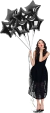 Globo en Forma de Estrella Negra . 50 cms. - comprar online