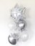 Globo R12 (28 cms) Azul y Cristal con Copos de Nieve. 6 Unidades. - comprar online