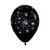 Globo R12 (28 cms) Negro con Telarañas. 6 Unidades