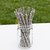 Pitillos de Papel Estrellas Blancas sobre Gris. 12 unidades - comprar online