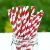 Pitillos de Papel Rayas Diagonales Rojo y Blanco. 12 unidades