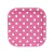 Platos Cuadrados de Cartón Puntos Blancos sobre Rosado 19cms. 8 unidades - comprar online