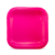 Platos Cuadrados de Cartón Fucsia 19 cms. 8 unidades