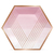 Platos Hexagonales Rosé All Day. 25 cms - 8 unidades