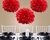 Pompones en papel seda rojo. Paquete x 3 unidades 40 cm. en internet