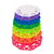 Posavasos en foamy diseño encaje Rainbow Mix. 8 unidades