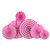 Set de Rosetones Fucsia en Papel. 6 unidades