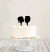 Topper para torta - Silueta de perfil hombre y mujer