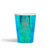 Vasos de Cartón 9oz. Turquesa Holográfico. 10 unidades
