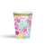 Vasos Florales Hora del Té 9 oz. - 8 unidades
