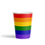 Vasos de Carton Arcoiris. 8 unidades