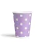 Vasos de Cartón Puntos Blancos sobre Lila. 8 unidades - comprar online