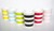 Vasos de Cartón Rayas Horizontales Blanco y Amarillo. 6 unidades - comprar online