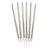 Velas Largas 10cms Plateadas. 6 unidades