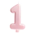 Vela Jumbo Número 1 Rosado Perlado
