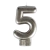 Vela Número 5 Plateada