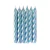 Velas Espiraladas Azul Pastel Satinado. 6 unidades