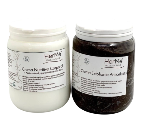 Combo Exfoliante Corporal - Exfo Café & Coco + Crema Nutritiva de Almendras Dulces - comprar online