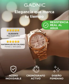 Reloj De Mujer Gadnic Cuarzo Analógico Resistente Al Agua Elegante en internet