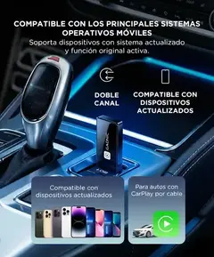 Adaptador Inalámbrico Carplay Android Auto Gadnic Para Auto BT Conexión Automática - comprar online