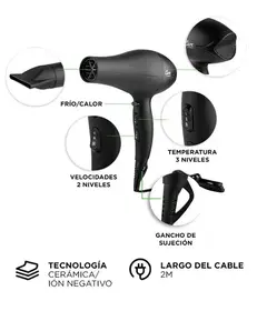 Secador De Pelo Gadnic Care S2400 Pro 2050W Tecnología Cerámica Ion Negativo Motor AC - Crossover