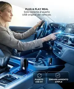 Imagen de Adaptador Inalámbrico Carplay Android Auto Gadnic Para Auto BT Conexión Automática