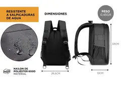 Mochila Para Cámara Fotográfica Impermeable Con Divisiones - tienda online