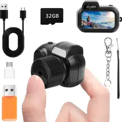 Mini Camara Digital Ziyen Full HD 1080P Pantalla 0.96 Pulgadas Memoria 32GB Filtros Integrados + Llavero