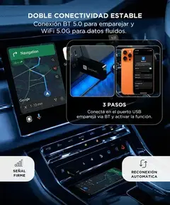 Adaptador Inalámbrico Carplay Android Auto Gadnic Para Auto BT Conexión Automática en internet
