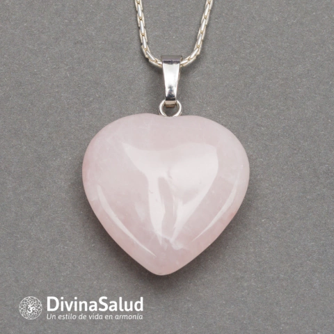 Rosa Cuarzo Corazón dije - Con Cadena