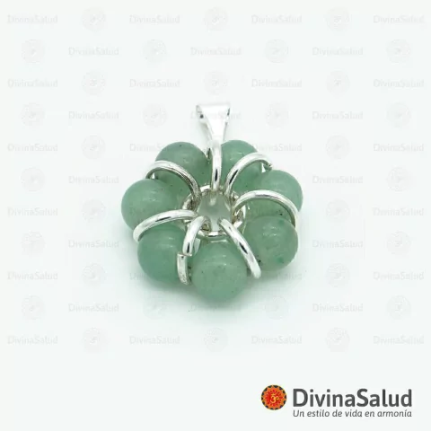 Verde Cuarzo Siete Piedras Dije con Plata - comprar online