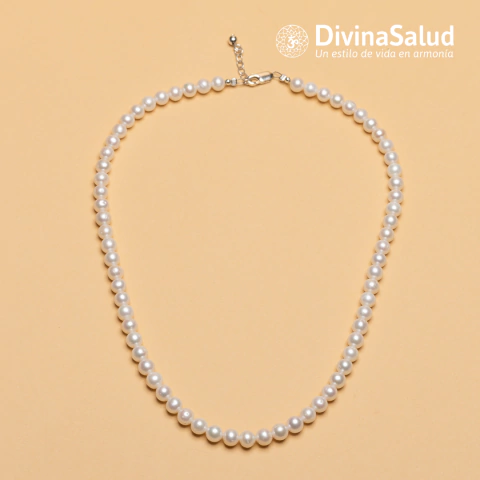Gargantilla de Perlas Grado A con Plata 925