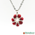 Howlite Rojo Dije 7 piedras con Plata 925