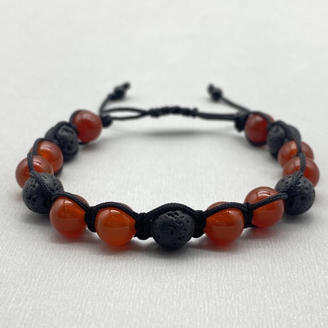 Shamballa Cornalina y Lava Volcánica N8