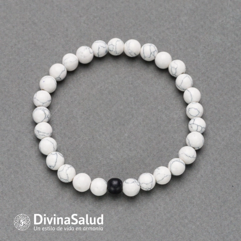 Howlite y Ónix Opaco Nº6