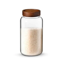 Nonfork® Frasco Exquis Borosilicato Tapa Madera 2400 Ml 13X13X24 (N86227) - comprar online