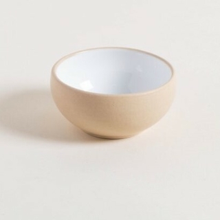 Bowl Korba Blanco Brillante Con Beige 10 Cm (0511527)