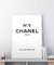 Cuadro Chanel Nº 5 Blanco