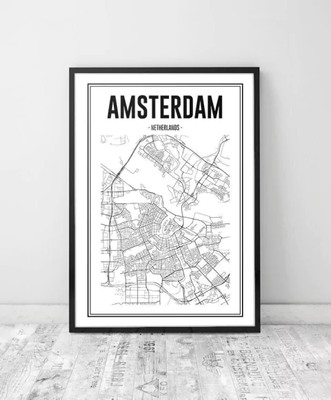 Cuadro Mapa Amsterdam