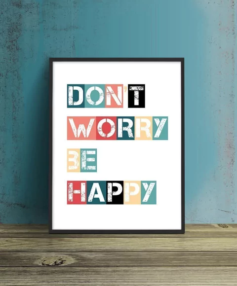 Cuadro Don't Worry Be Happy - Stencil