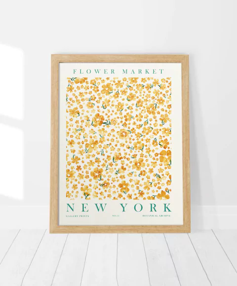 Cuadro Flower Market New York