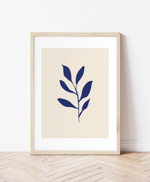 Cuadro Hojas Azules #002