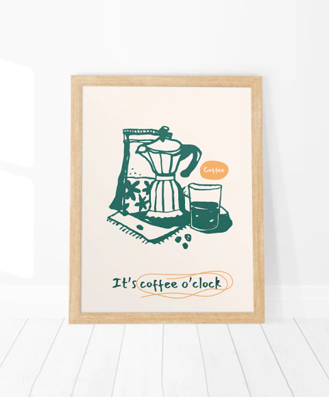 Cuadro It's Coffee O'clock