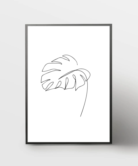 Cuadro Monstera Lineal