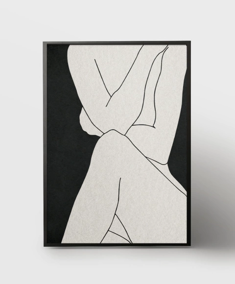 Cuadro Mujer Desnuda Tinta