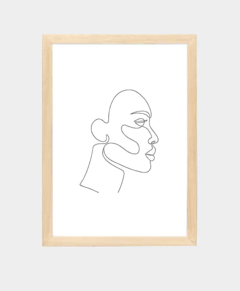 Cuadro Woman Face #2 White